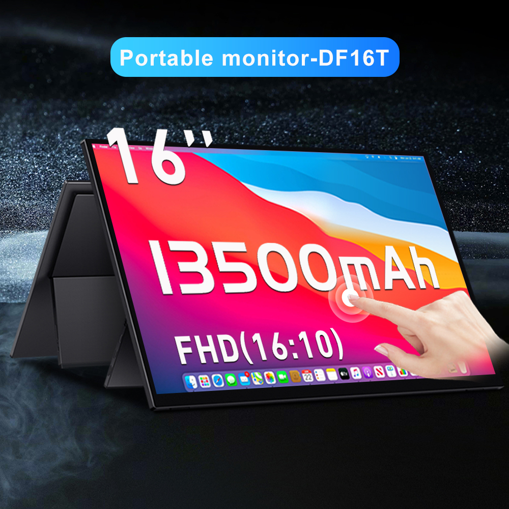 Phone Accessories Display Board - VCHANCE 16'' FHD Portable Monitor 13500mAh