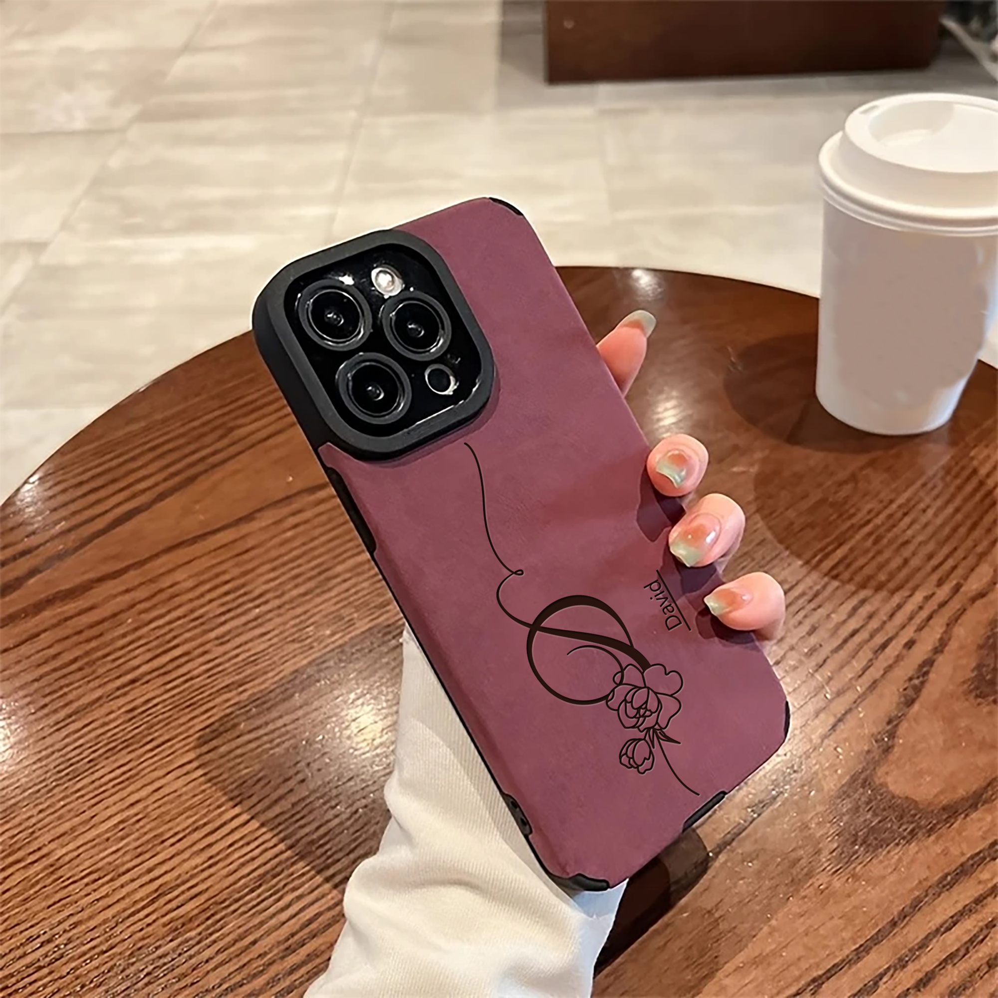 Rose Pattern Customized Name P - Phone Accessories Names ulasan dan harga