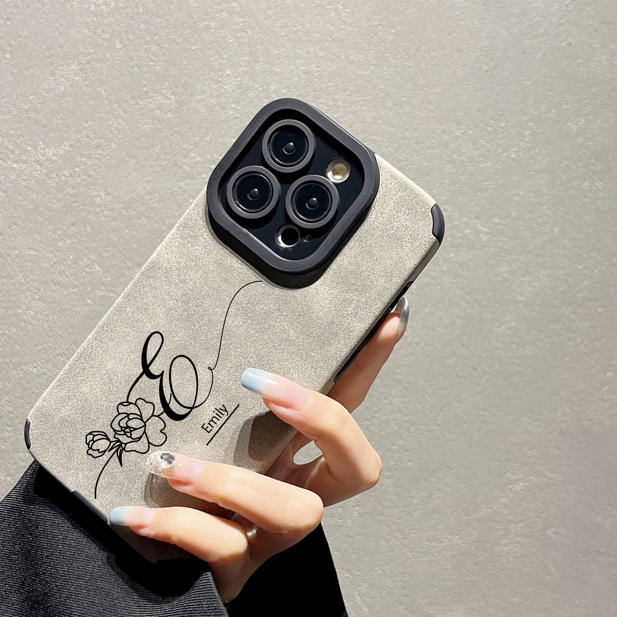 Rose Pattern Customized Name P - Phone Accessories Names ulasan dan harga