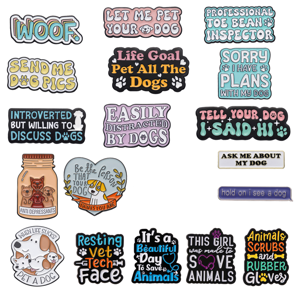 Creative Letter Dog Enamel Bro - Phone Accessories Names ulasan dan harga