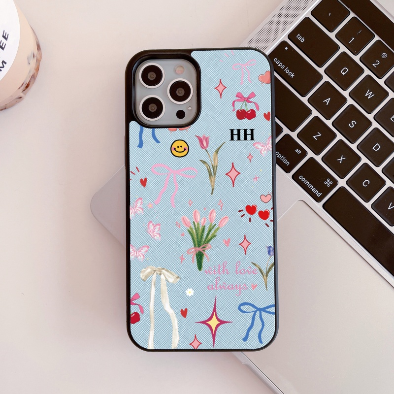 Custom Name Initials Blossom F - Phone Accessories Names ulasan dan harga