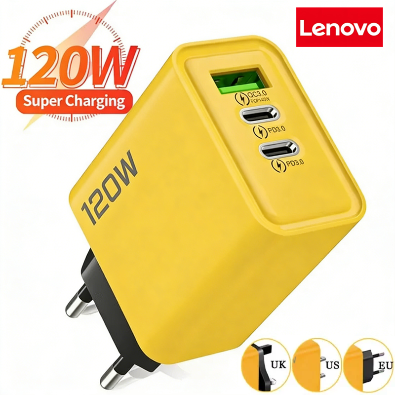 Lenovo 120W 4-Ports Ultra Fast - Phone Accessories Supplier ulasan dan harga