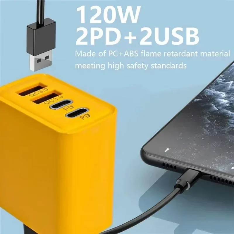 Lenovo 120W 4-Ports Ultra Fast - Phone Accessories Supplier ulasan dan harga