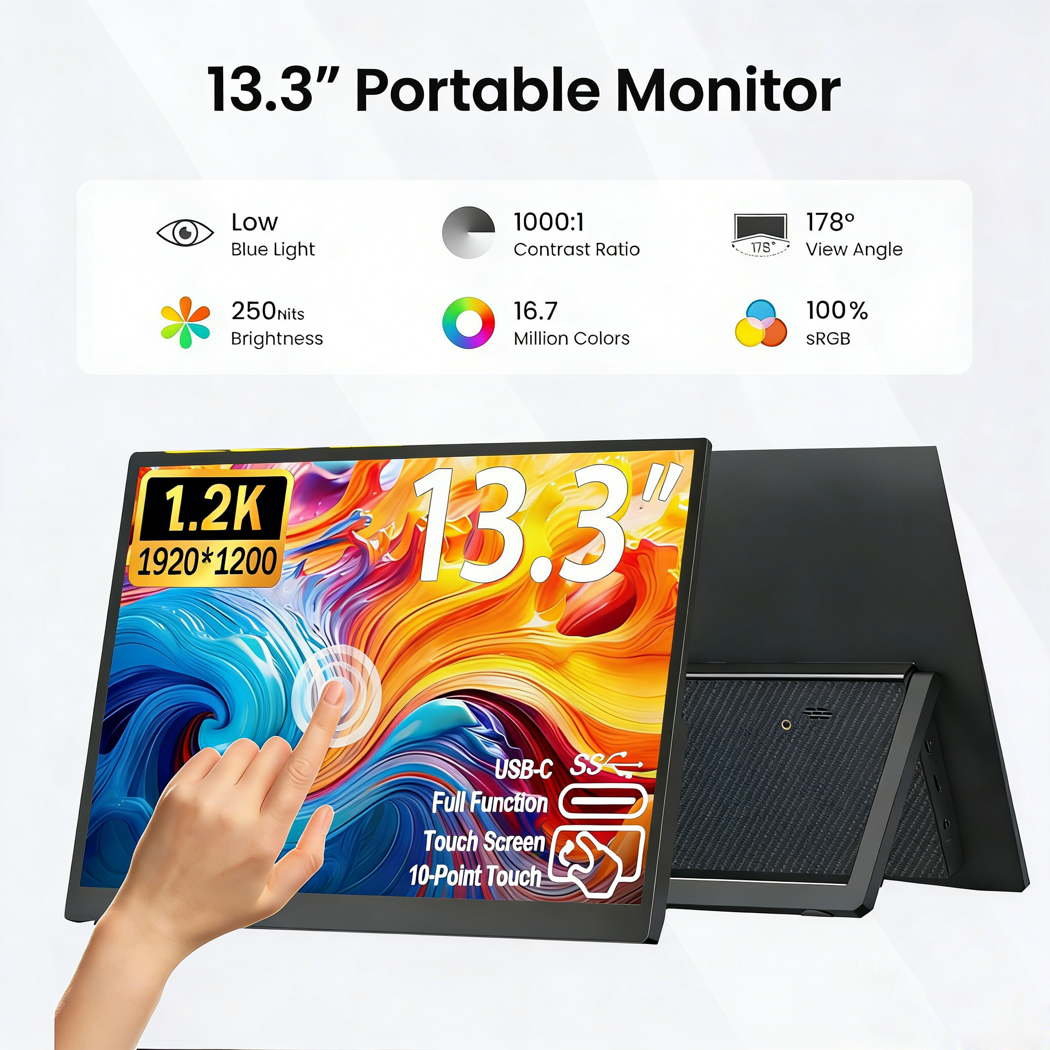 13.3'' Portable Touch Screen M - Phone Accessories Display Board ulasan dan harga