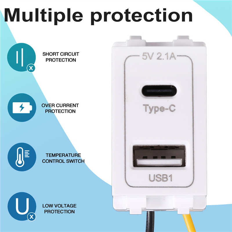 ABVO-New 5V 2.1A USB Type-C Du - Phone Accessories Types ulasan dan harga