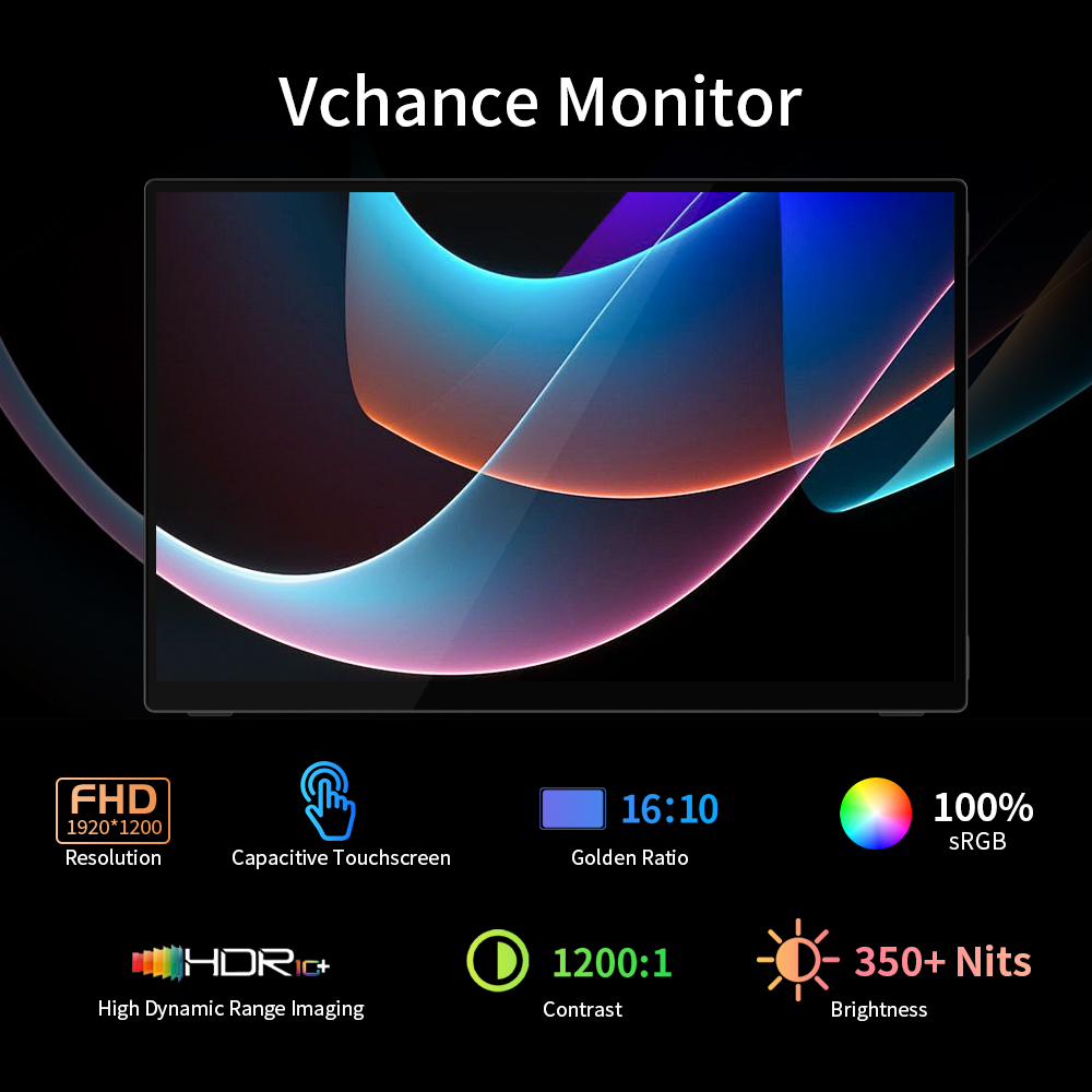 VCHANCE 16'' FHD Portable Moni - Phone Accessories Display Board ulasan dan harga